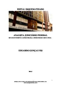 Analista Judiciário TRF (Edital Esquematizado) Eduardo Gonçalves