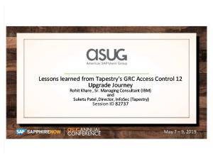 Lessons Learned SAP GRC