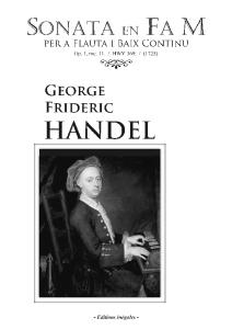 Sonata Fa M Op. 1-11 HANDEL
